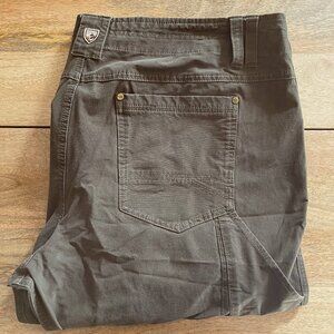 KUHL - Mens Cargo Pants - Resistor Jean Style - Dark Green/Brown Khaki - W40 L32